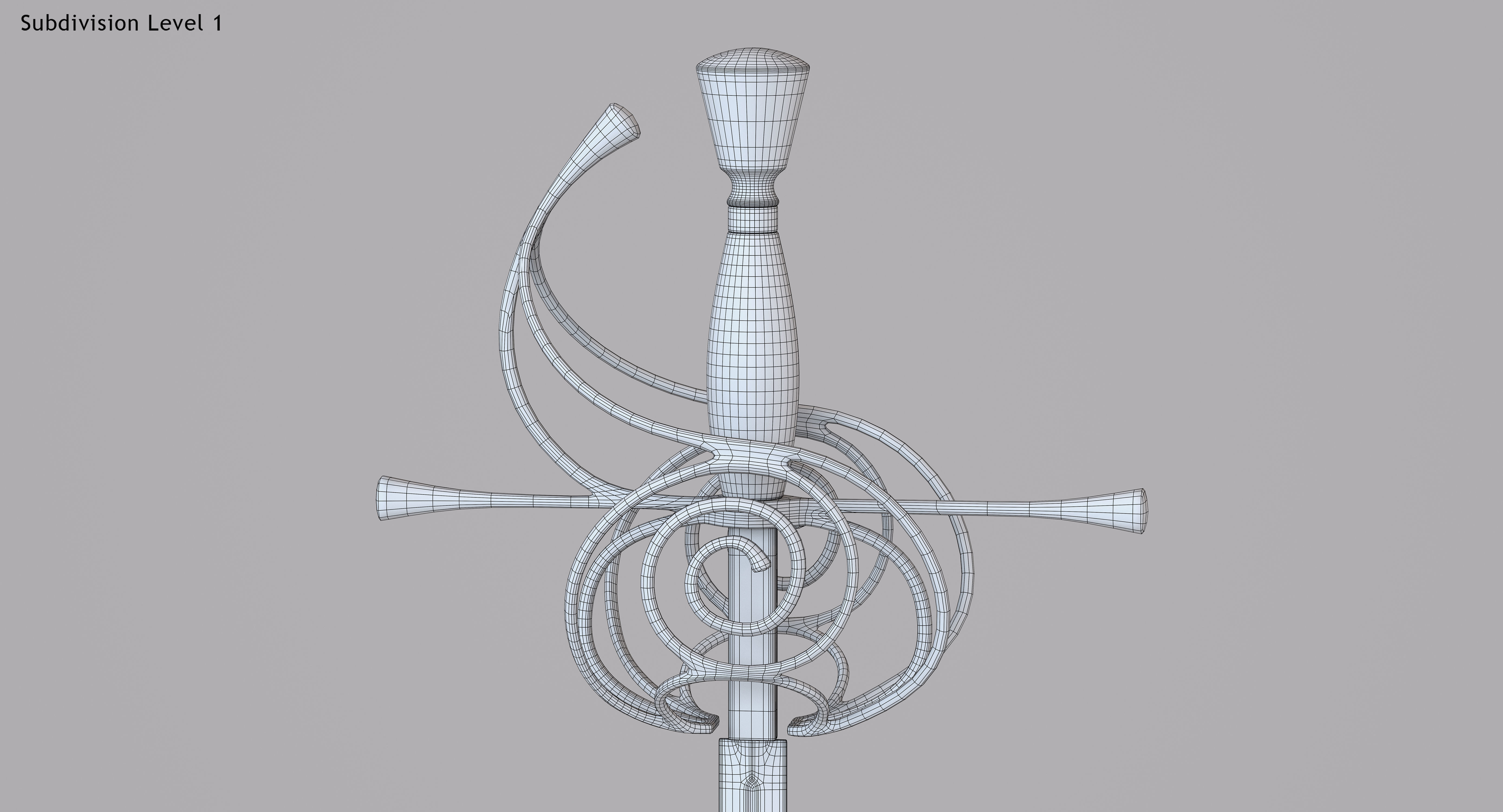 Rapier sword 3D model_9