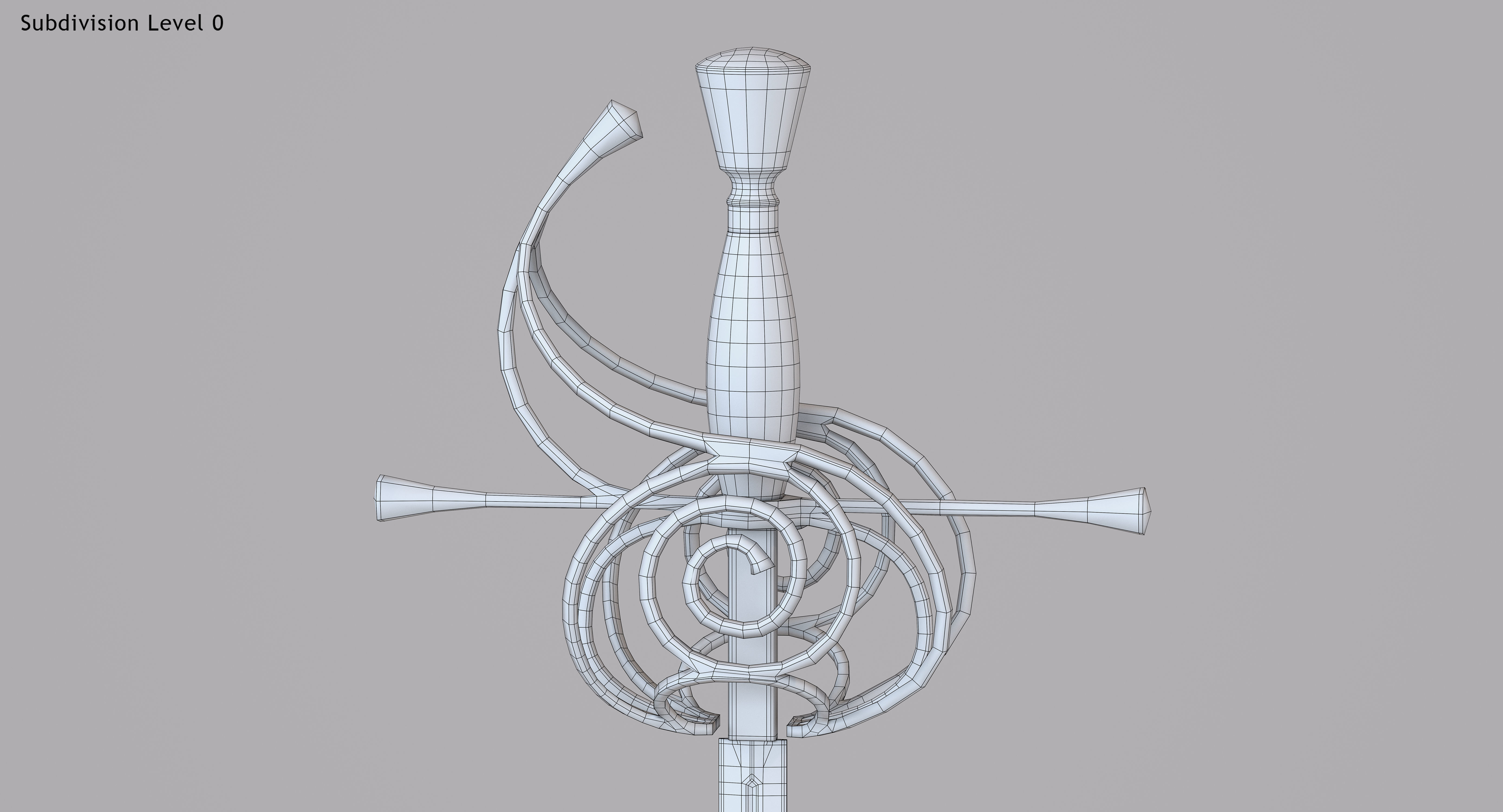 Rapier sword 3D model_8