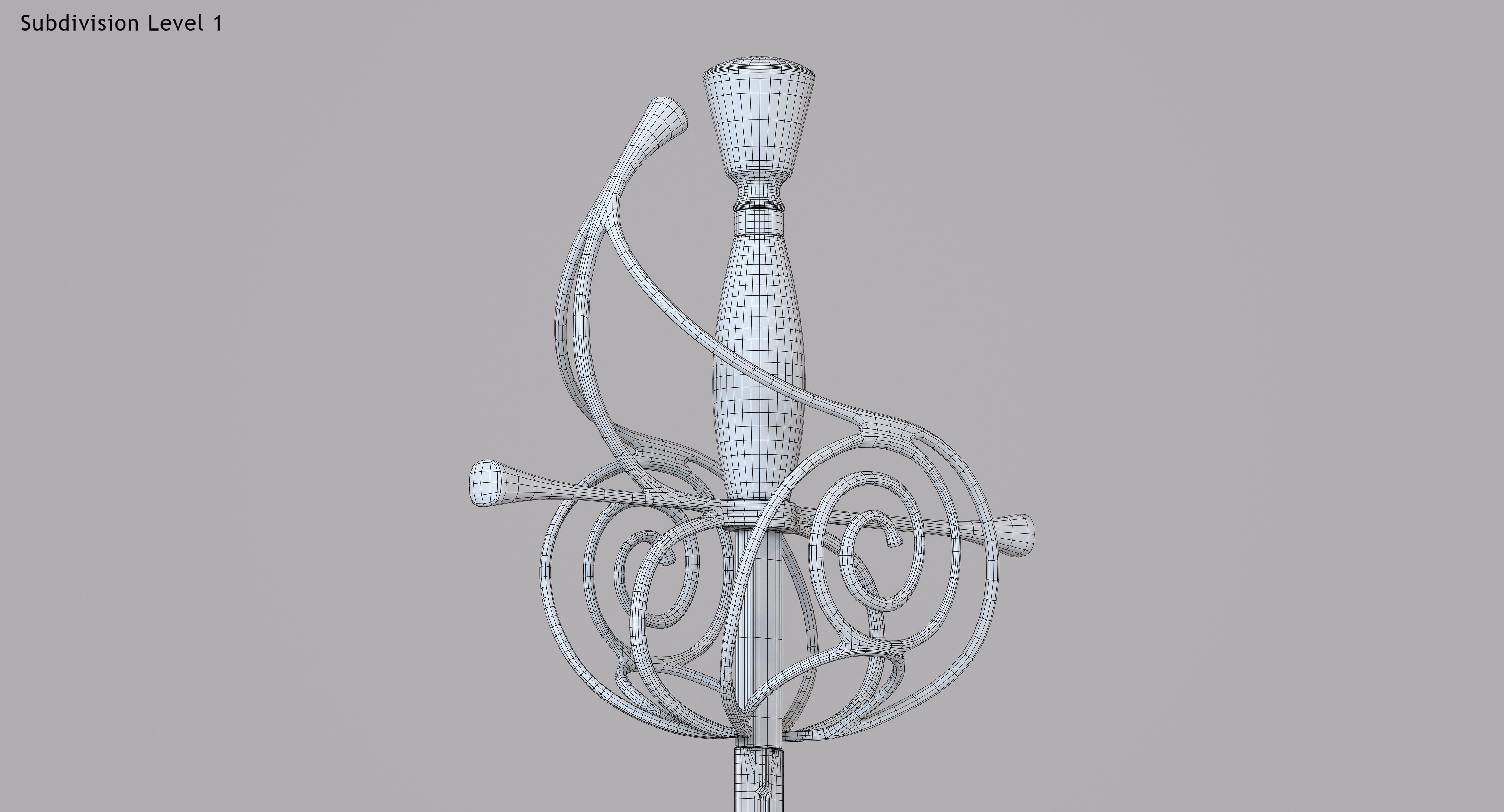 Rapier sword 3D model_11