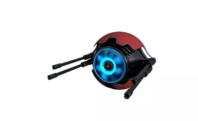 Armed Drone Low-poly 3D model