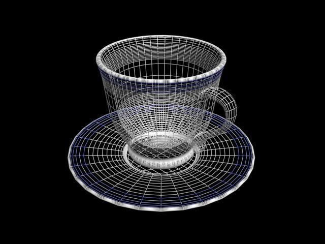 coffee cup Low-poly 3D model_2