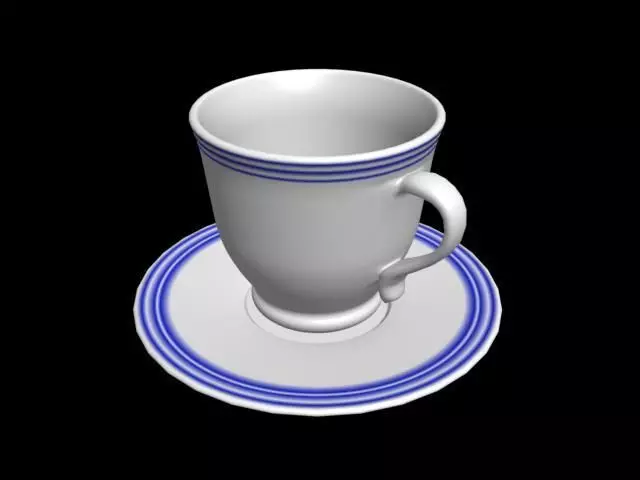 coffee cup Low-poly 3D model_0