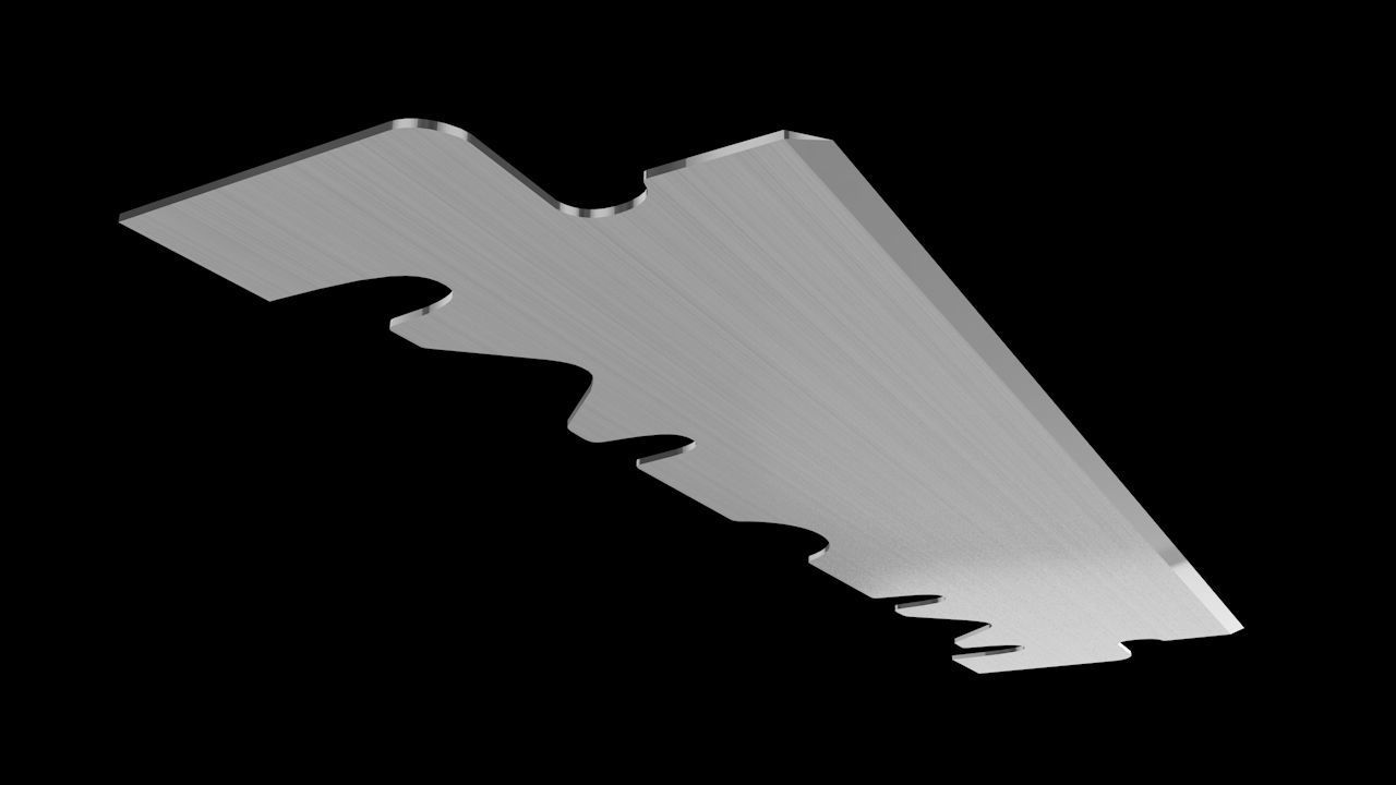 3D Single Edge Blade or Razor 3D model_2