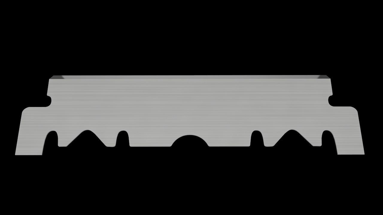 3D Single Edge Blade or Razor 3D model_1