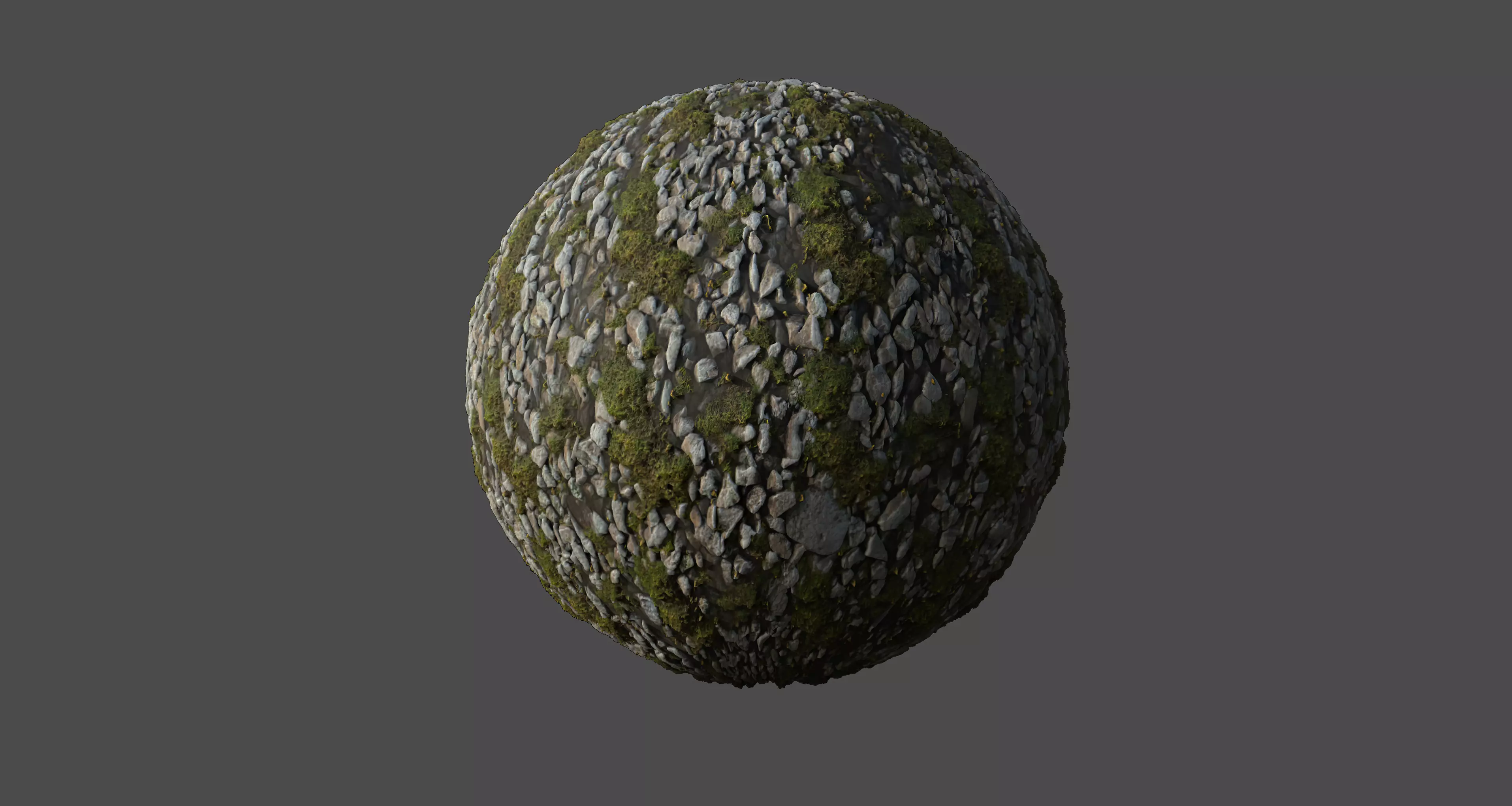 Mossy River Stones Ground Material Texture