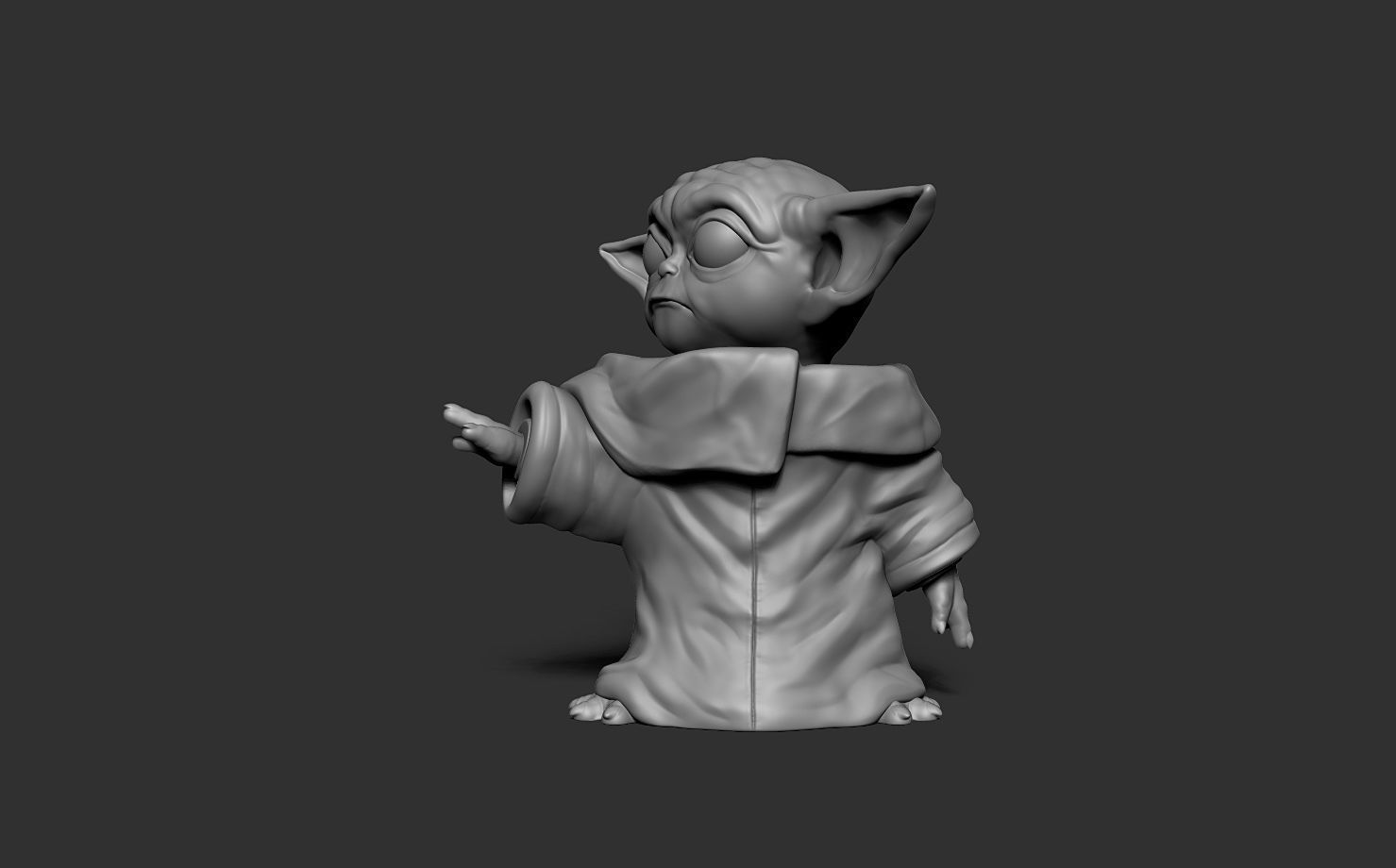 Baby yoda 3D print model_6