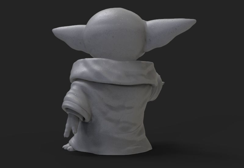Baby yoda 3D print model_4