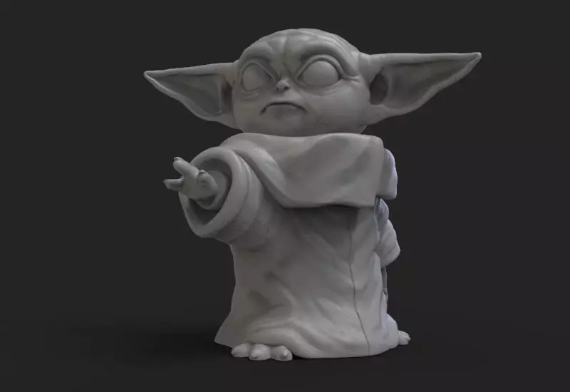 Baby yoda 3D print model_0