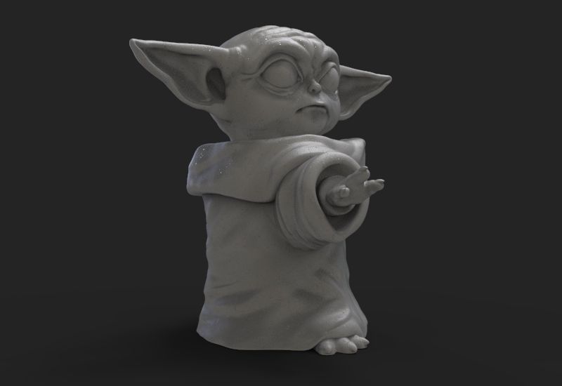 Baby yoda 3D print model_1
