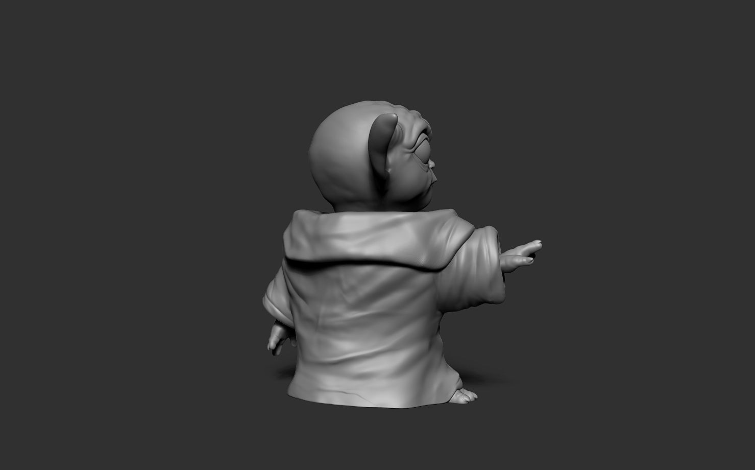 Baby yoda 3D print model_7
