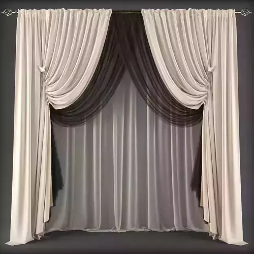 Curtain 3D with drapes