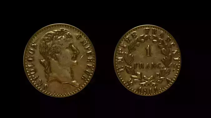 SOLDIER Napoleon Coin Free 3D model