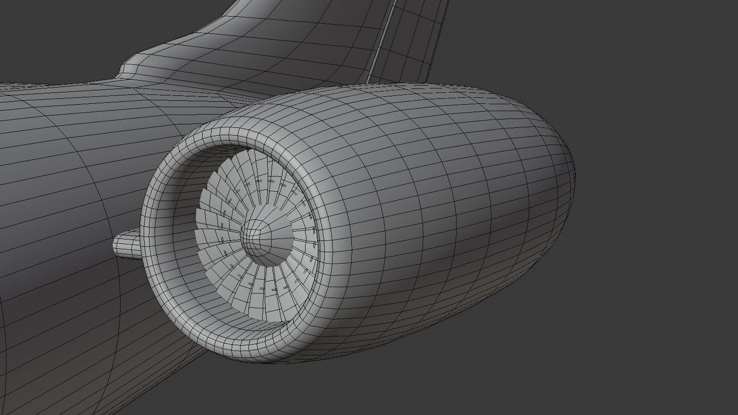 private jet black 3D model_13