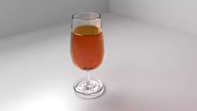 Beer Glass with Liquid 