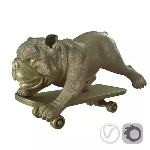 Skating dog
