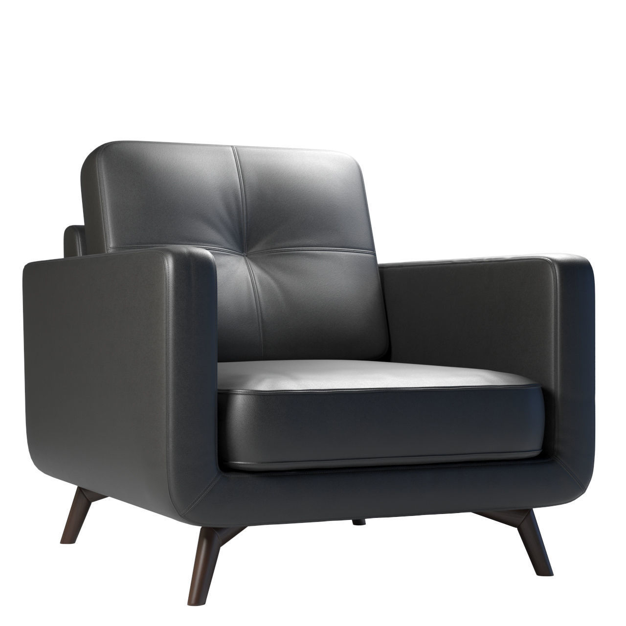 John Lewis and Partners Barbican Leather Armchair 3D model CGTrader
