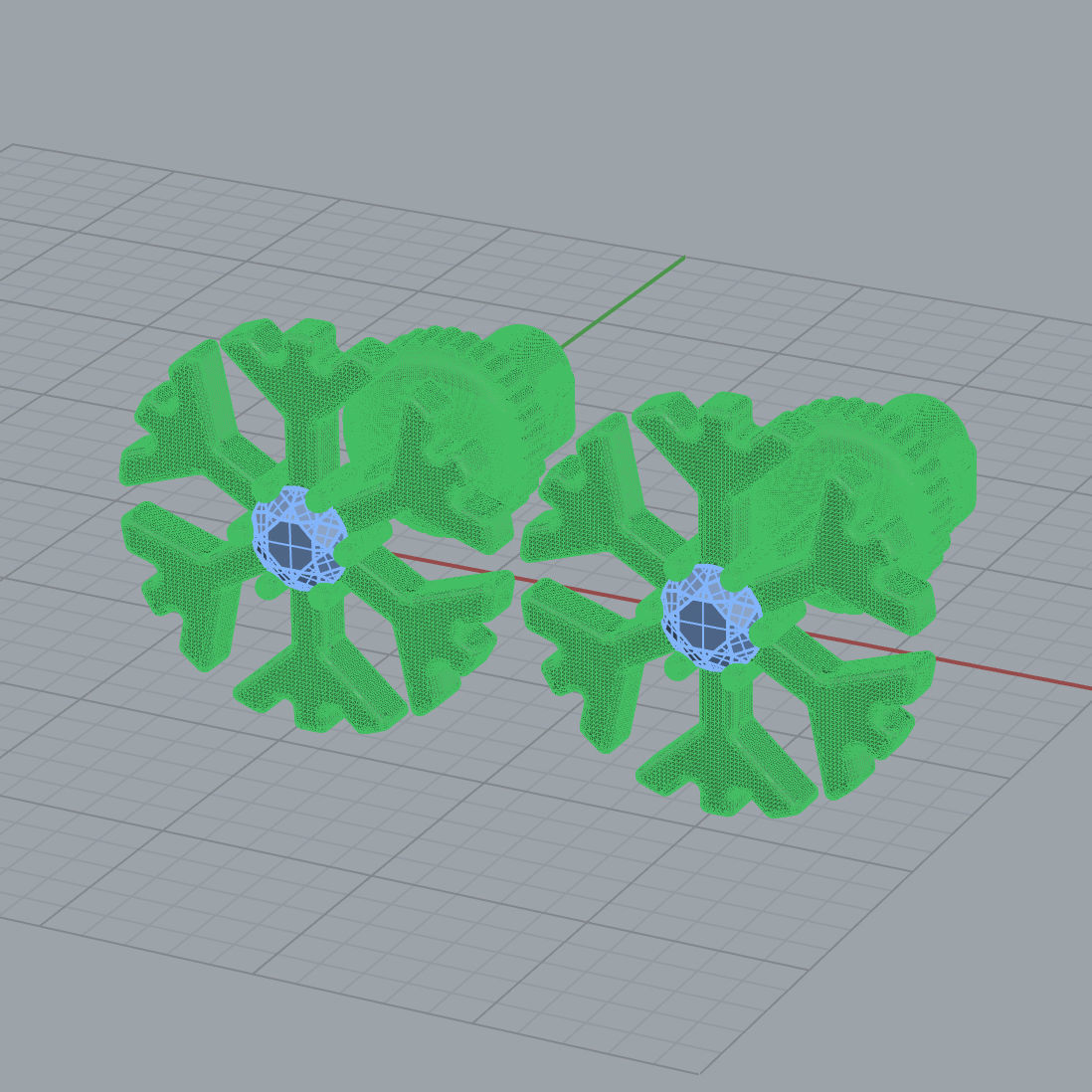 Snowflake new year Christmas diamond earrings 3D print model 3D print model_13