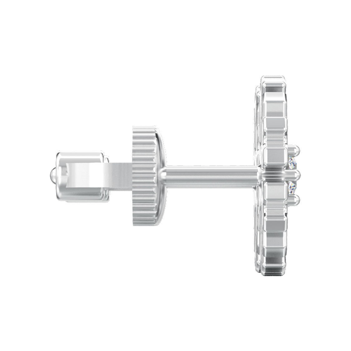 Snowflake new year Christmas diamond earrings 3D print model 3D print model_7