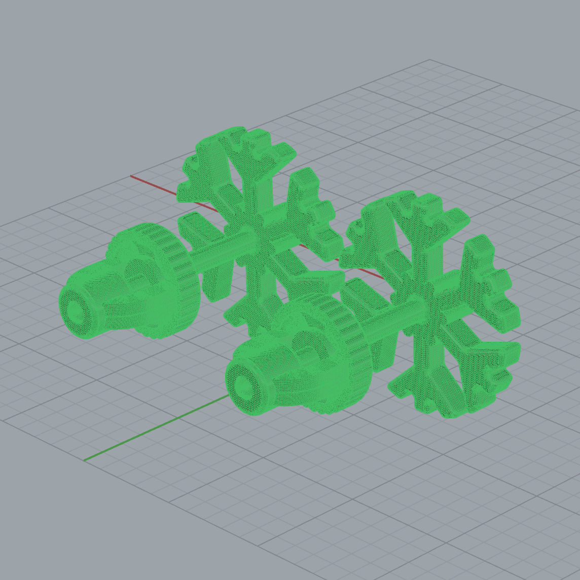 Snowflake new year Christmas diamond earrings 3D print model 3D print model_15