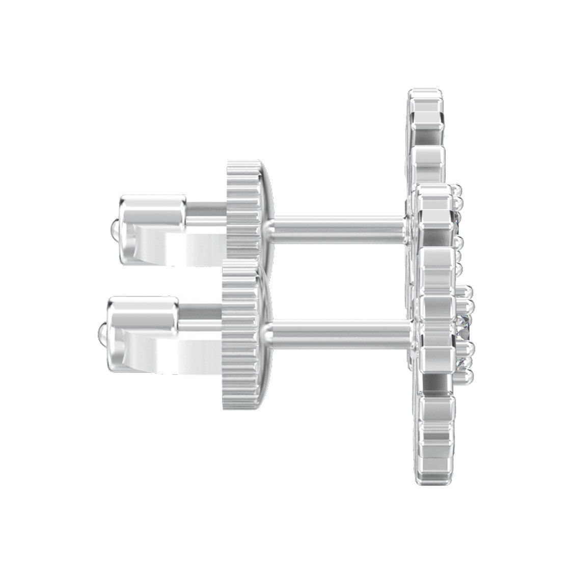 Snowflake new year Christmas diamond earrings 3D print model 3D print model_6