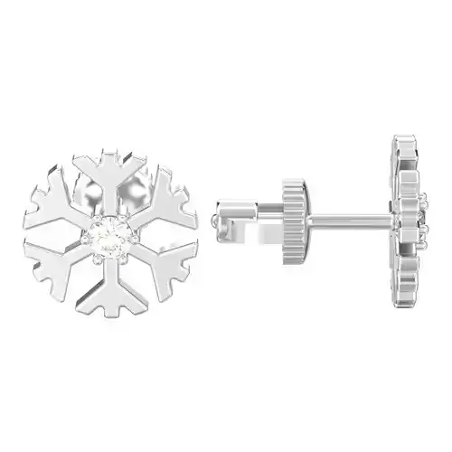 Snowflake new year Christmas diamond earrings 3D print model 3D print model Snowflake new year Christmas diamond earrings 3D print model 3D print model