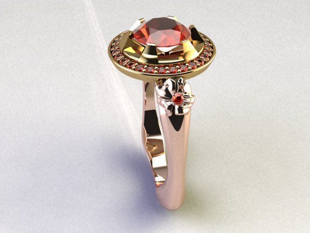 golden-ring gold ring with sapphires 3D print model_7