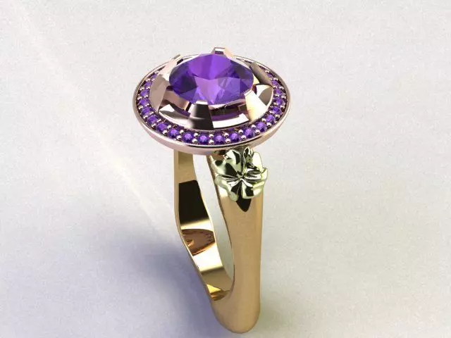 golden-ring gold ring with sapphires 3D print model_0