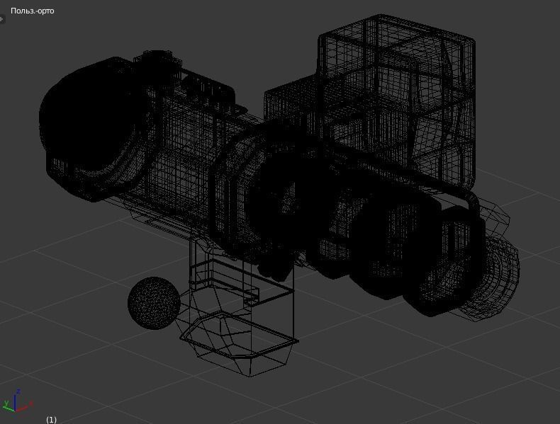 Robot science space military Low-poly 3D model_3
