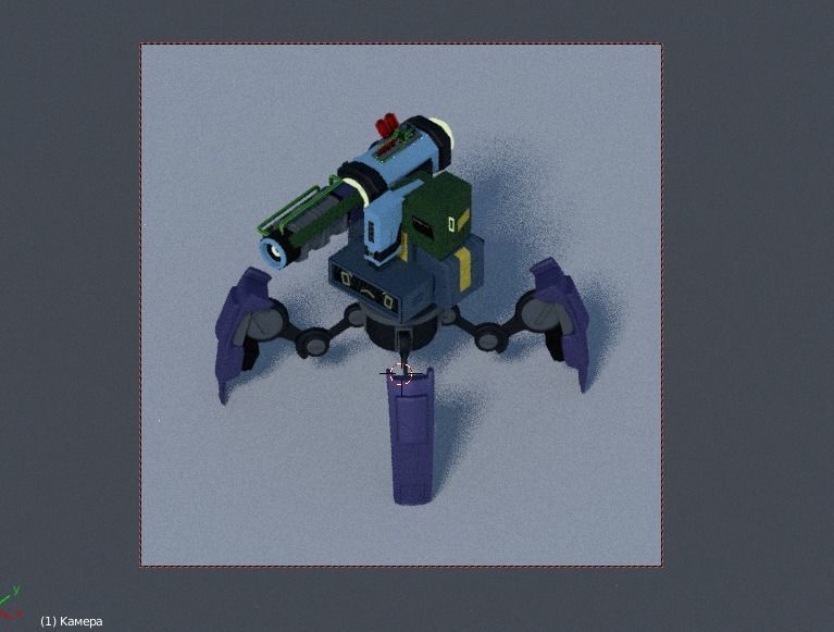 Robot science space military Low-poly 3D model_7