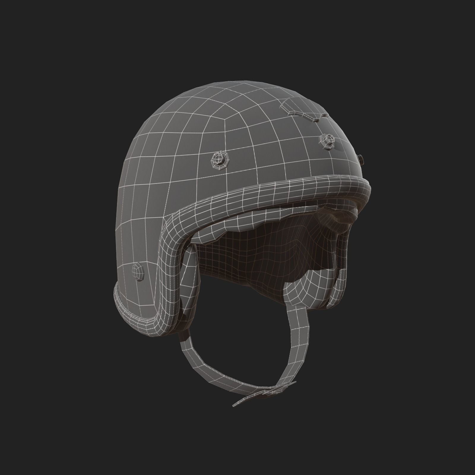 Helmet racer Generic sport scifi human 3d model Low-poly 3D model_8
