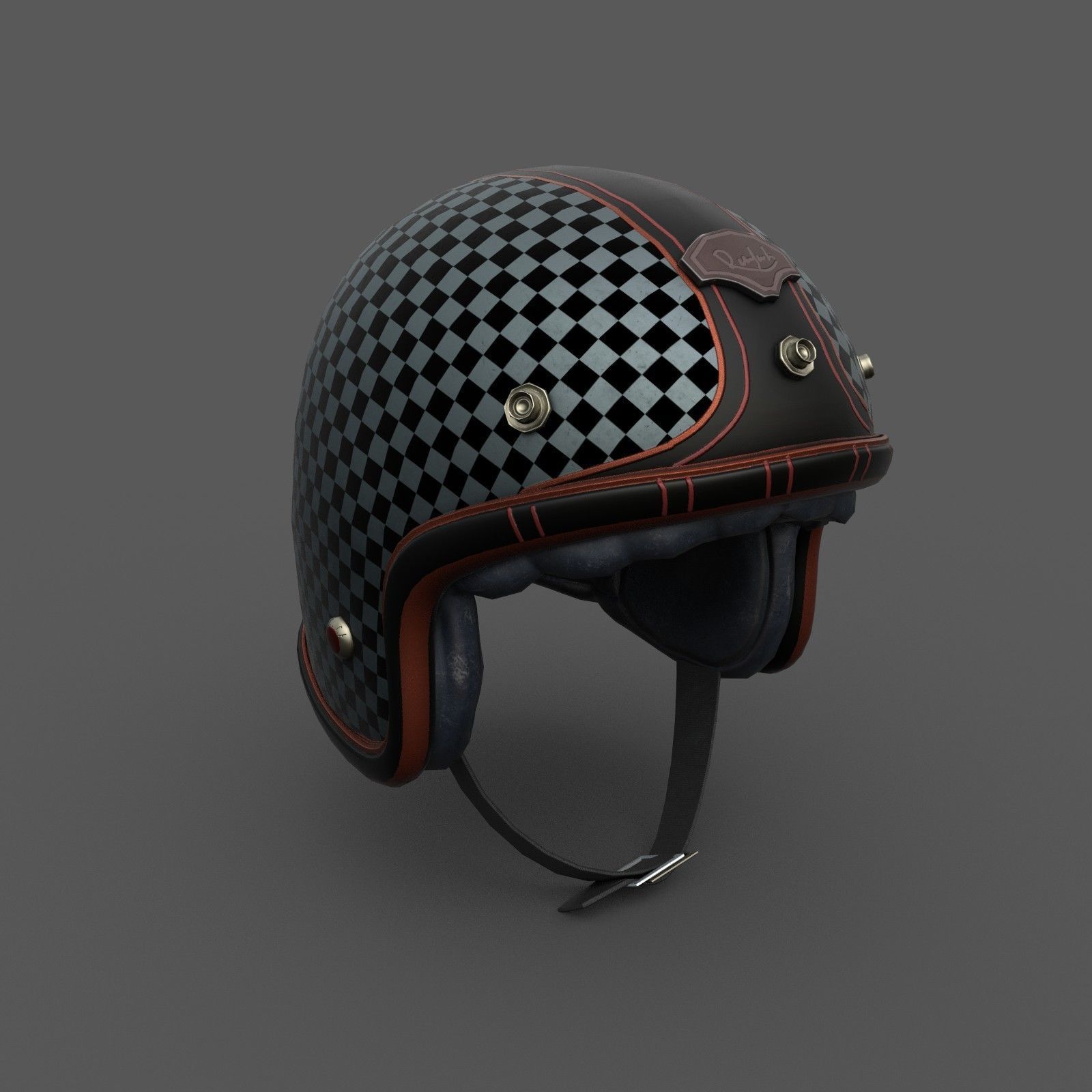 Helmet racer Generic sport scifi human 3d model Low-poly 3D model_2
