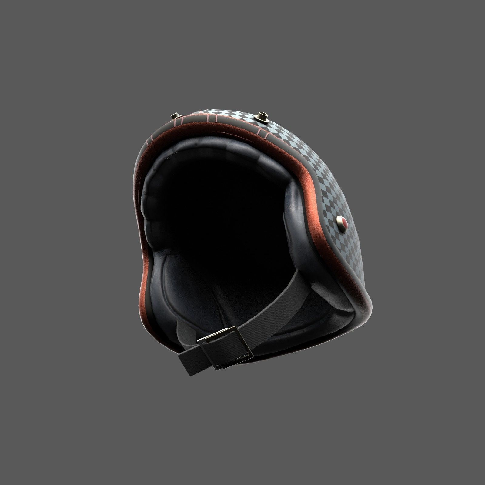 Helmet racer Generic sport scifi human 3d model Low-poly 3D model_6