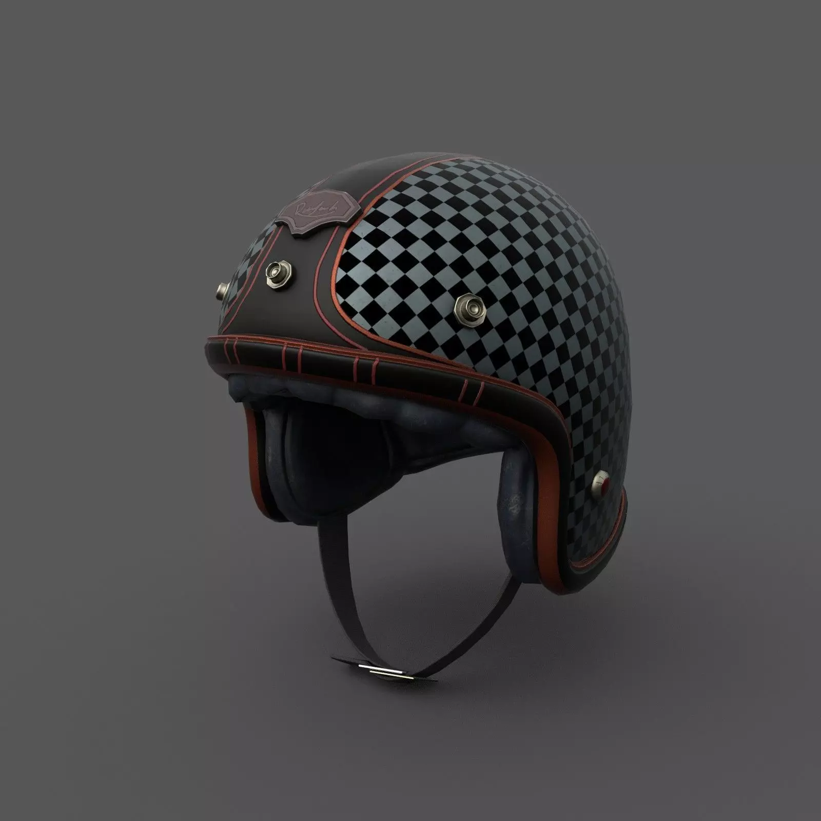 Helmet racer Generic sport scifi human 3d model Low-poly 3D model_0