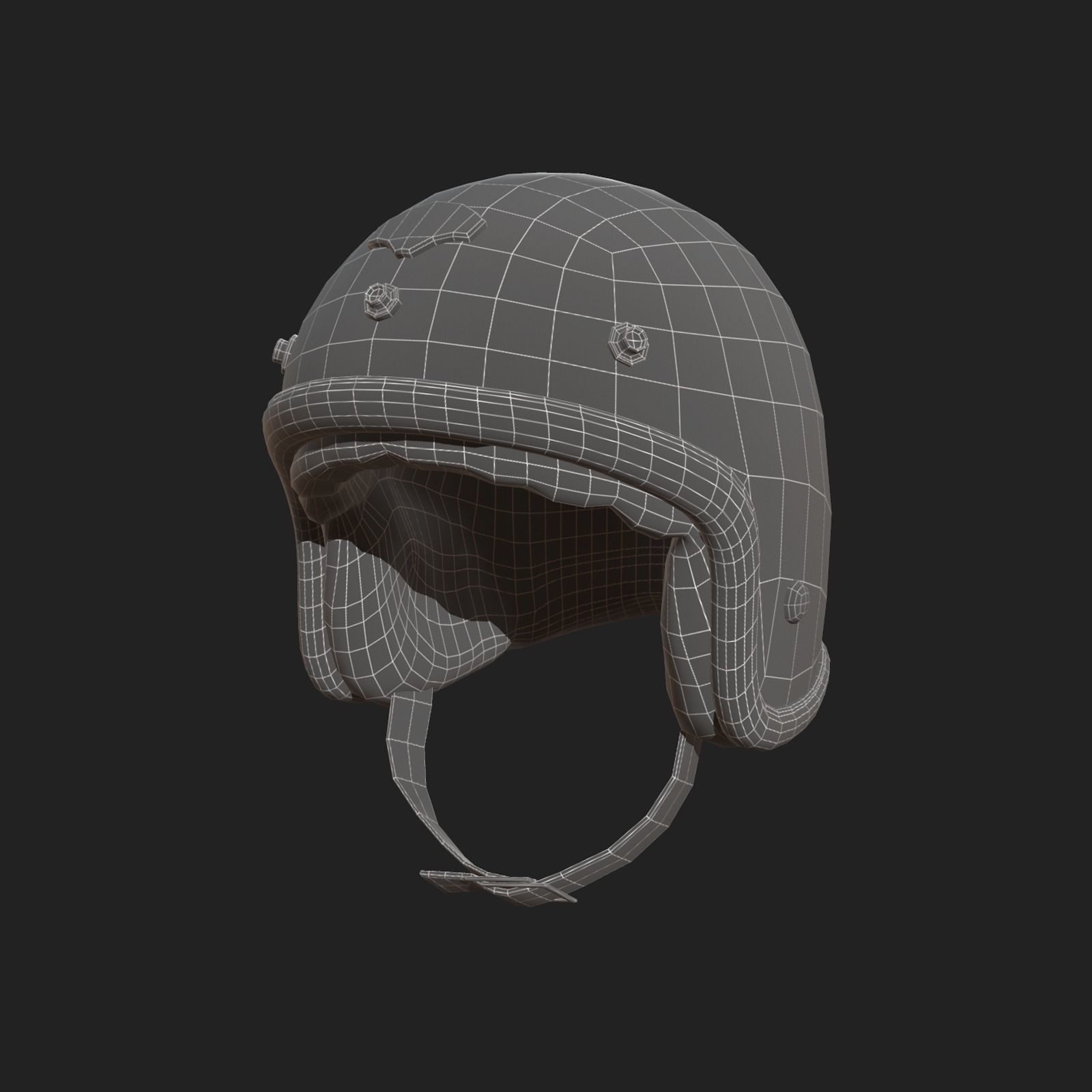 Helmet racer Generic sport scifi human 3d model Low-poly 3D model_9