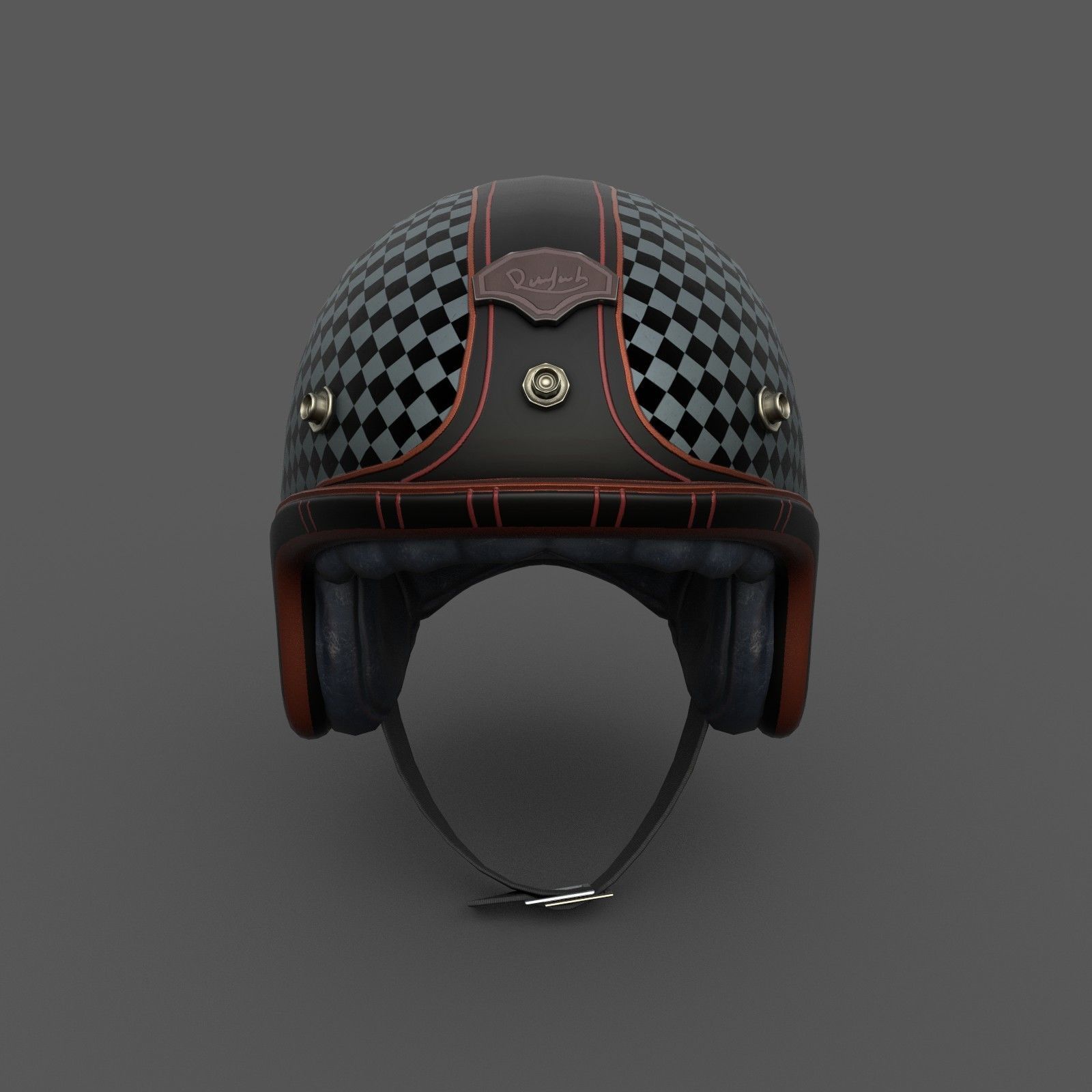 Helmet racer Generic sport scifi human 3d model Low-poly 3D model_1