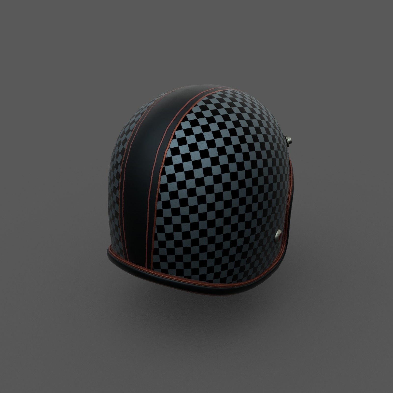 Helmet racer Generic sport scifi human 3d model Low-poly 3D model_4