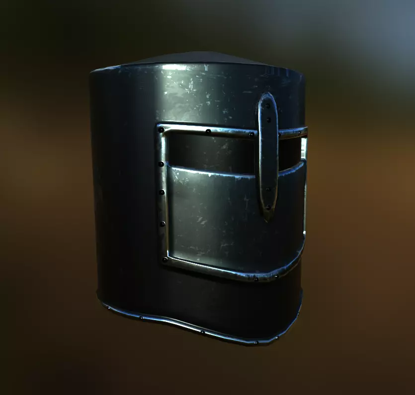 Great Helm Low-poly 3D model_0