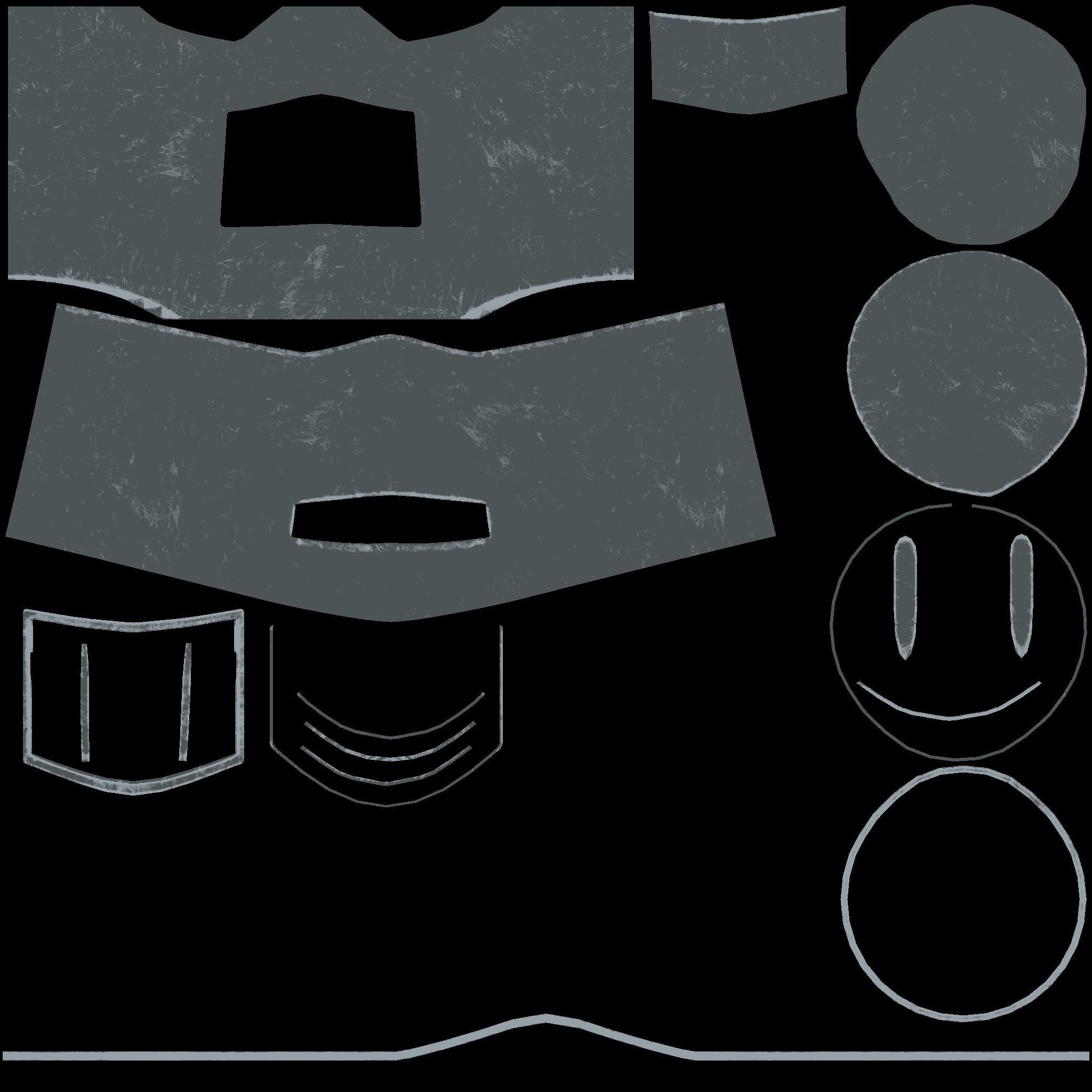 Great Helm Low-poly 3D model_9