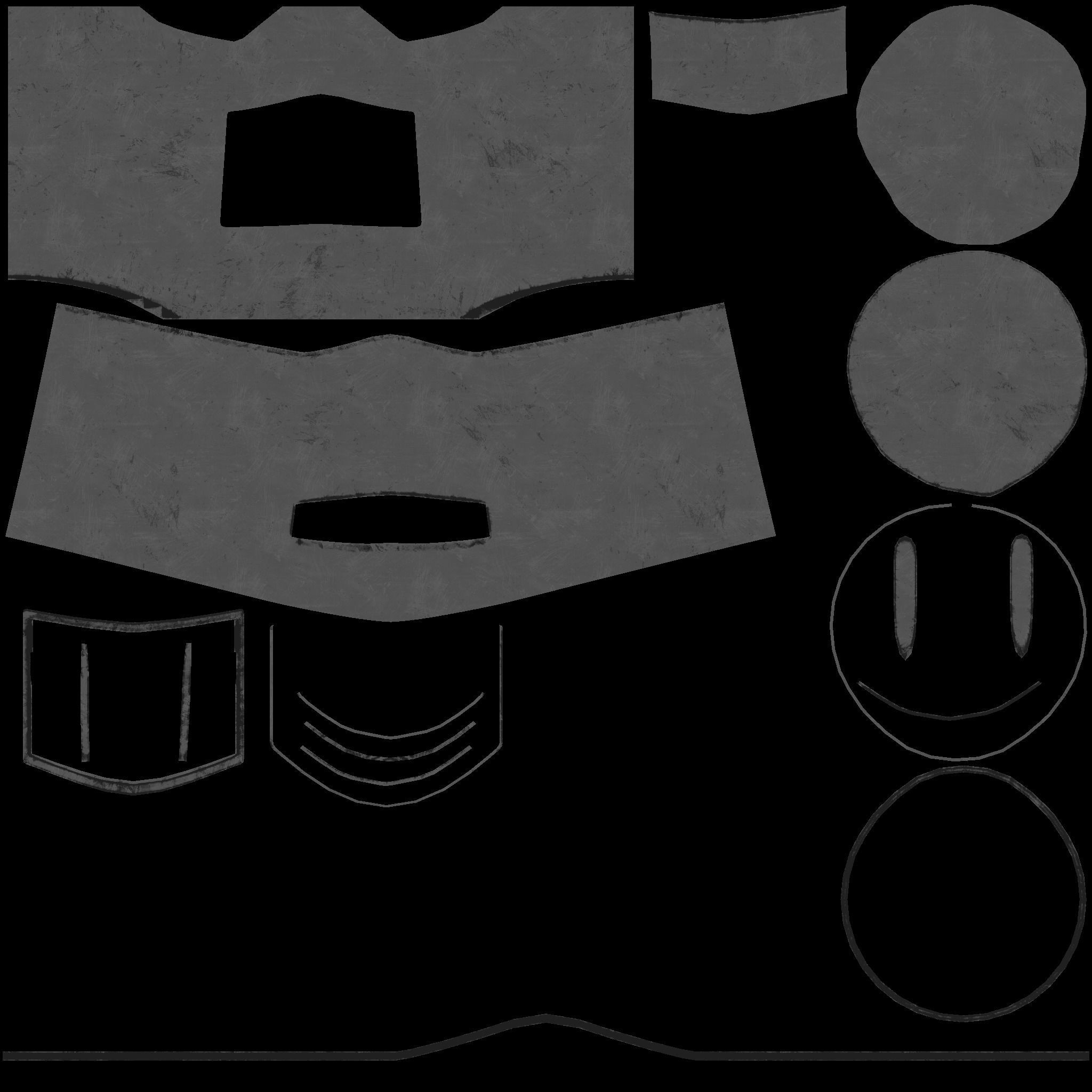 Great Helm Low-poly 3D model_13