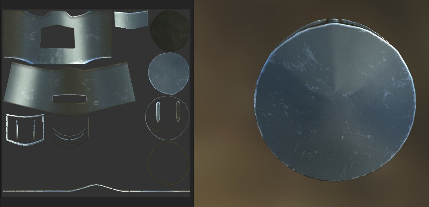 Great Helm Low-poly 3D model_5