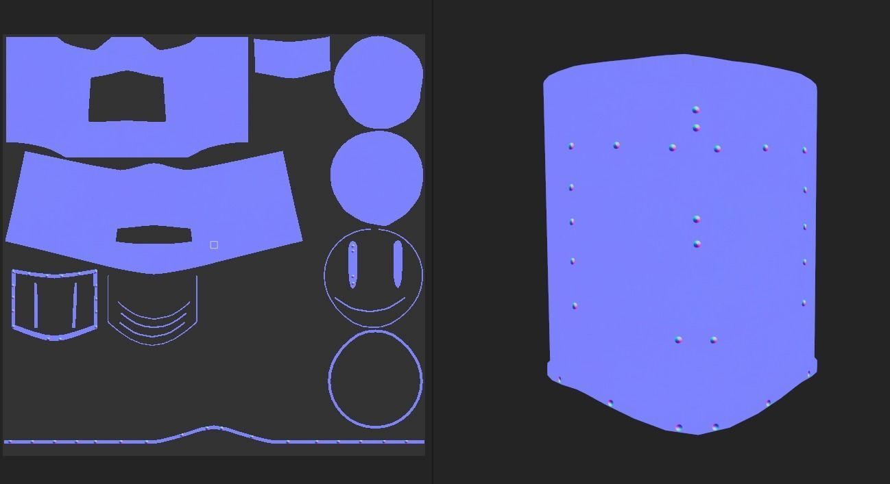 Great Helm Low-poly 3D model_14