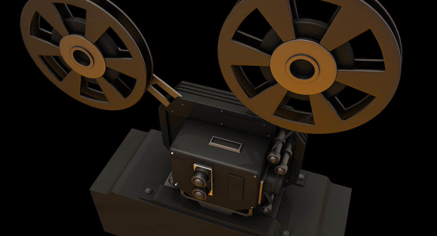 film movie projector 3d model 3D model_4