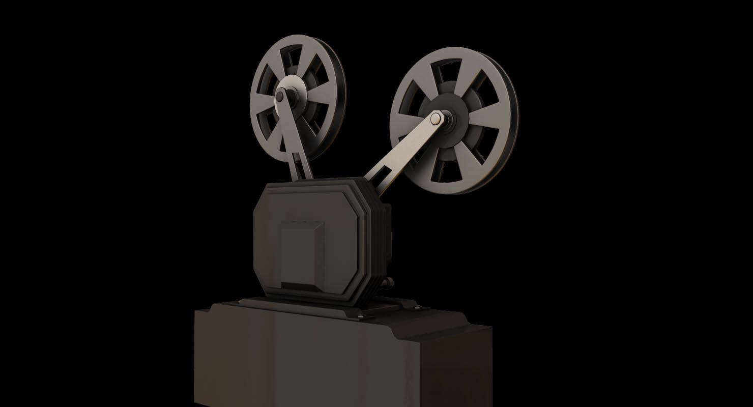film movie projector 3d model 3D model_3
