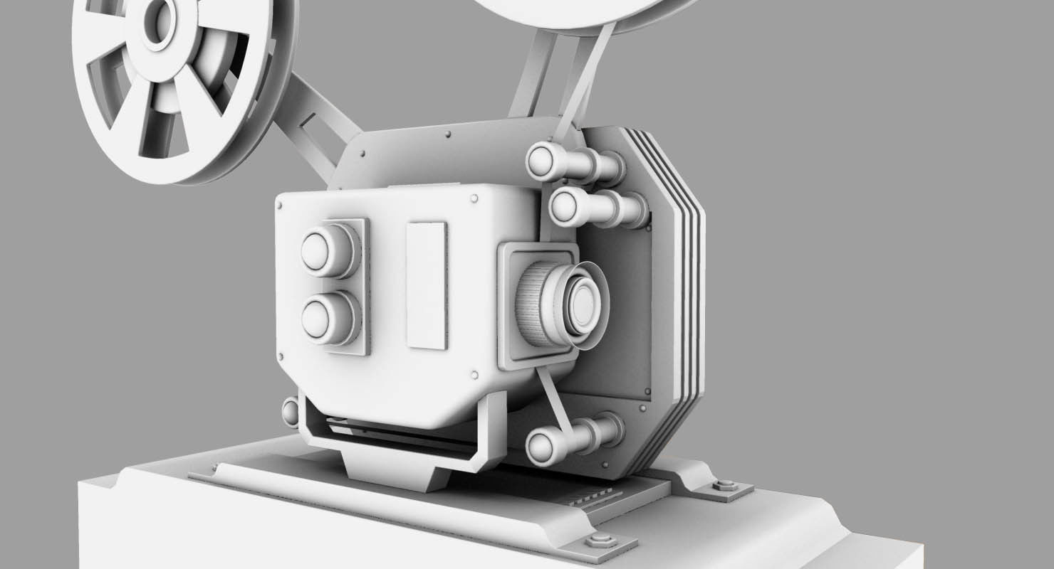film movie projector 3d model 3D model_5