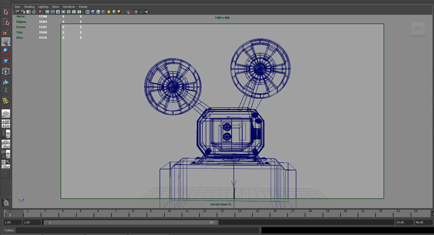 film movie projector 3d model 3D model_9