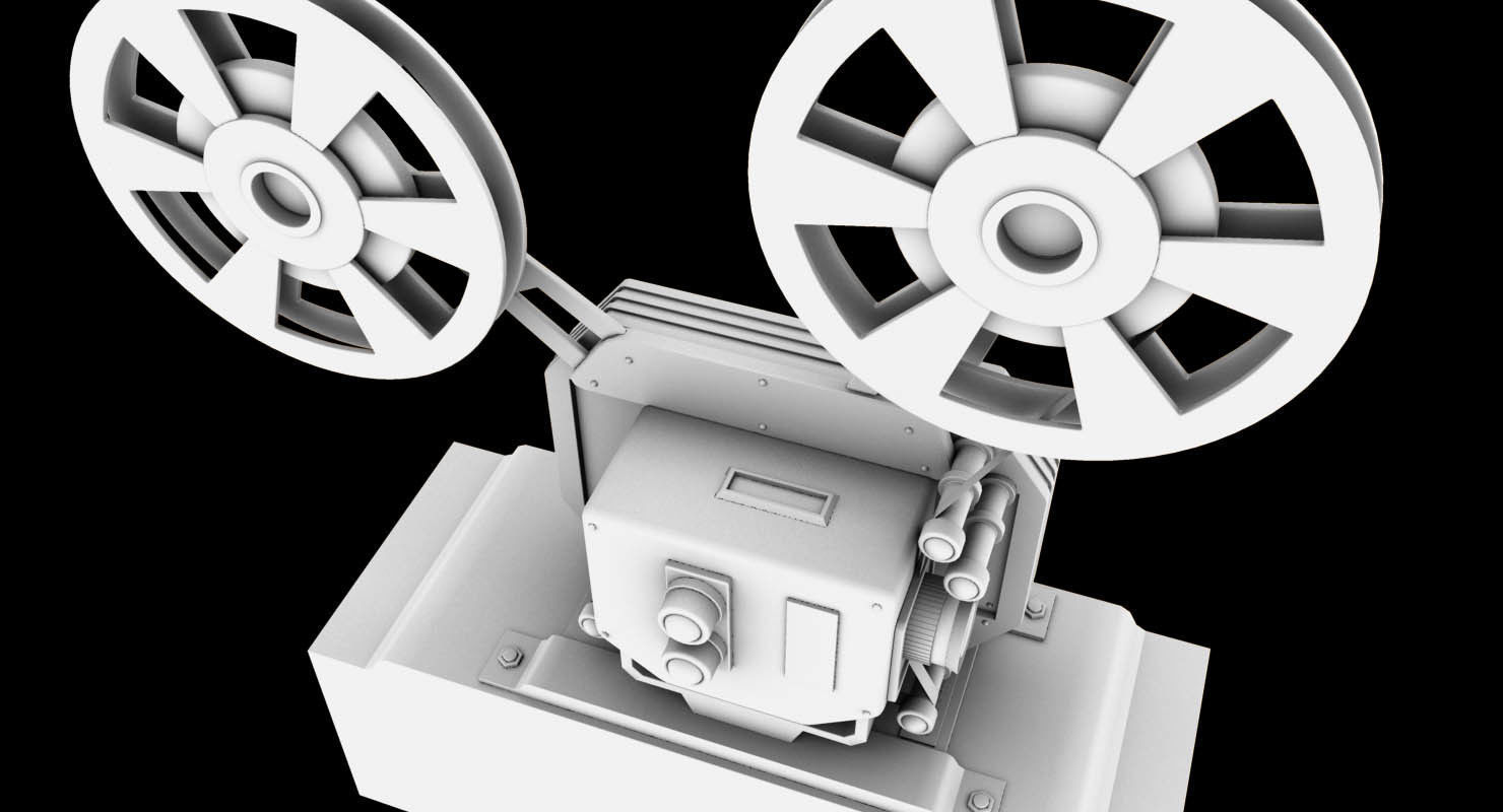 film movie projector 3d model 3D model_8