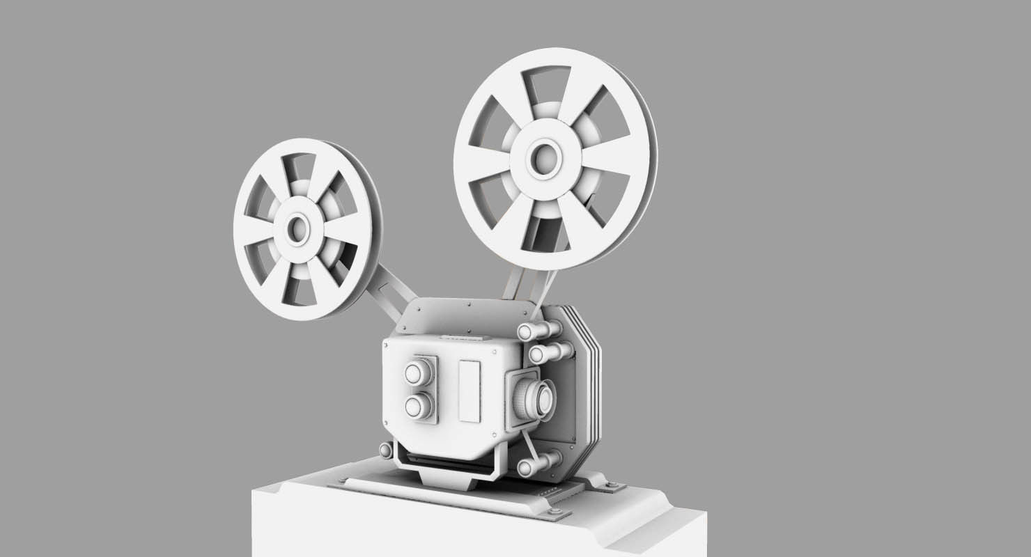 film movie projector 3d model 3D model_6