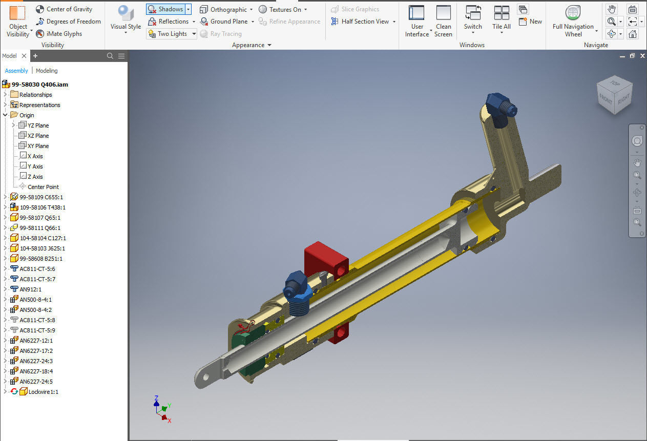 P-51D Mustang Strut Assembly - Hydraulic Tail Wheel Operating 3D print model_2
