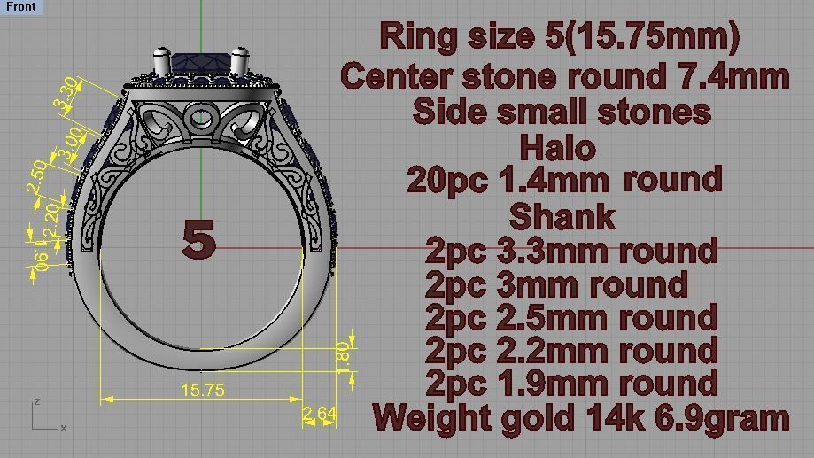 Model 167 Ring 3D print model_6