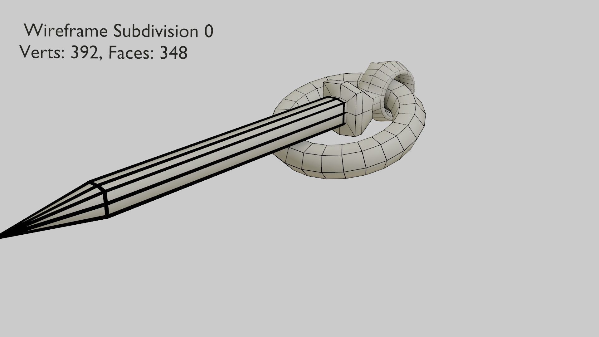 Rusty Metal Hook 1 3D model_5